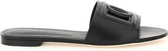 Dolce & Gabbana Stijlvolle Platte Slippers - Dames - Sandalen - Zwart - 40 EU - Schoenen