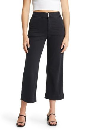 Bella Dahl Saige Wide Leg Crop Pants in Black at Nordstrom, Size 24
