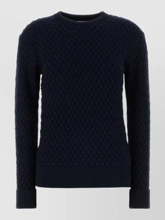 Bottega Veneta wool sweater cable knit ribbed cuffs hem