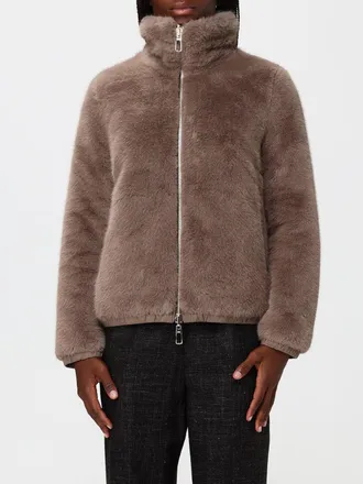 Duno Manila Pejo Lari Reversible Faux Fur Jacket with High Neck
