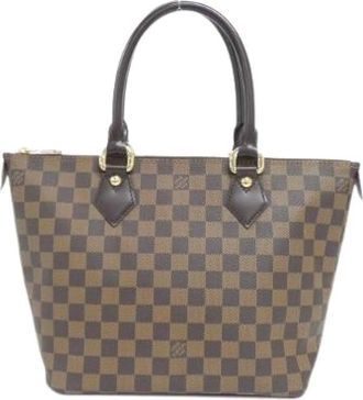 Louis Vuitton Pre-owned Handbags, female, Brown, Size: ONE SIZE Pre-owned Saleya Damier Tote Bag
