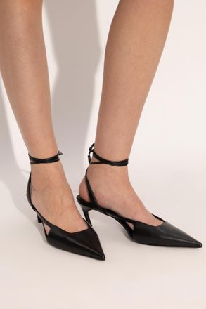 The Attico Diane Leather Shoes, Womens, Black