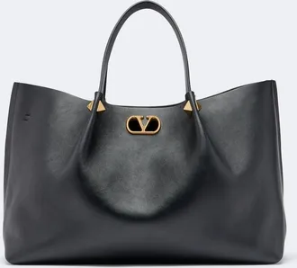 Valentino Garavani Bolso tote Signature Large de piel con VLogo