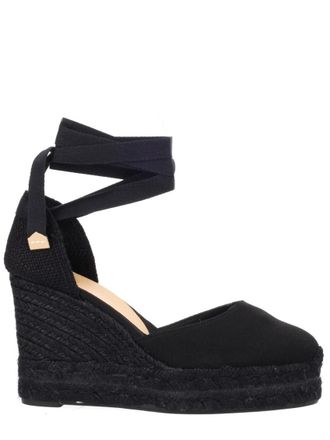 Castaner Black Ankle strap Wedges