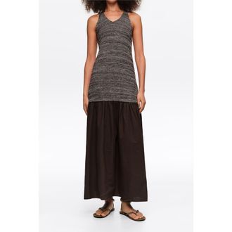 Bimba & Lola Two-Material Knit Dress in Brown at Nordstrom, Size Xx-Small Eu