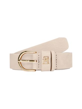Tommy Hilfiger Lederg&uuml;rtel TOMMY HILFIGER ESSENTIAL EFFORTLESS 2.5 cm breit NUBUCK, Damen, Gr. 70, gr&uuml;n (sandalwood), Rindsleder, unifarben, G&uuml;rtel Lederg&uuml;rtel, Gr&ouml;s