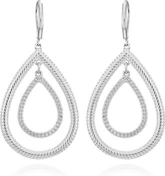 Vince Camuto Orbital Teardrop Earrings in Silver Tone at Nordstrom Rack