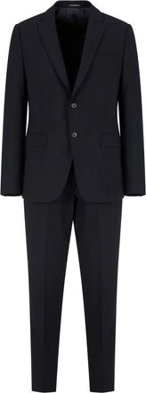 Emporio Armani Single-Breasted Pak - Heren - Business pakken - Blauw - M - Kostuums