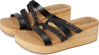 Skechers Summers Womens Sandals Black : 7.5 B - Medium, Faux Leather