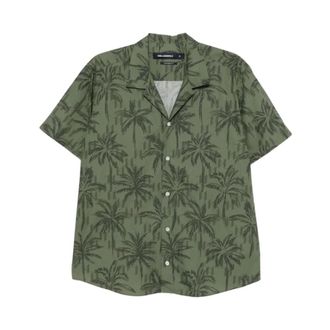 Karl Lagerfeld Short Sleeve Shirts - Heren - Korte mouwen Overhemden - Groen - L - Overhemden