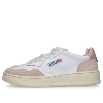 Autry (WMNS) Autry Medalist Low Leather Suede White Pink AULW-LS37