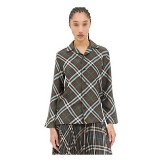 Burberry Dames, Blouses & Shirts, Groen, Maat: XS Zijde