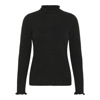 Inwear Zwarte Pullover Trui Stijlvol Comfort - Dames - Coltruien - Zwart - XS - Wol - Truien & Vesten