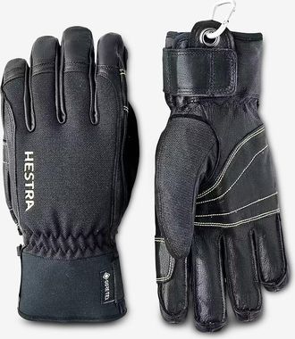 Hestra Ski-Handschuhe aus Leder und Gore-Tex Army