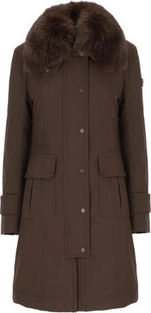 Peuterey Lange Donsjas - Dames - Parka Jassen - Bruin - XS - Jassen
