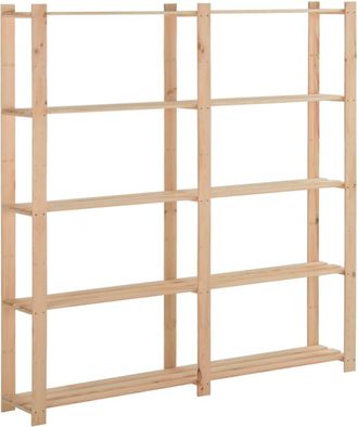 vidaXL Vidaxl - Estanter&iacute;a De 5 Niveles Madera Pino Maciza 170x28,5x170 Cm