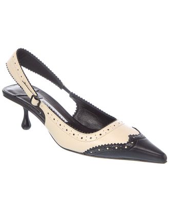 Jimmy Choo London Amel 50 Leather Slingback Pump