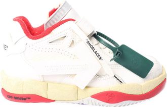 Off-white Womens Off White Low Top Puzzle Couture Trainers in red - Size UK 3