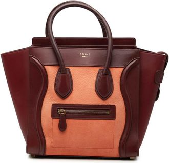 Celine Pre-owned Celine Micro Bicolor Calfskin Luggage Tote Ladies XWZUA2AMOZ4LI2PX