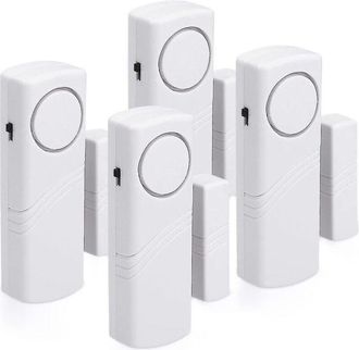 OEM Alarma Para Puertas Y Entradas Ahlsen - 4 Alarmas Inal&aacute;mbricas Antirrobo - Robo En El Hogar - Operat - 100 Db