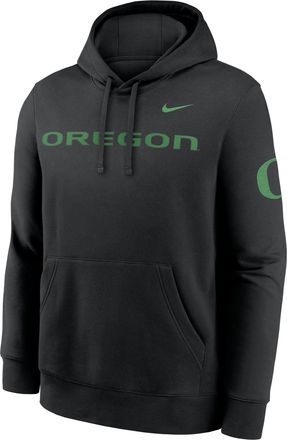 Nike Oregon Sideline Club Nike Mens College Pullover Hoodie in Black | MKDK00AUON-TVV