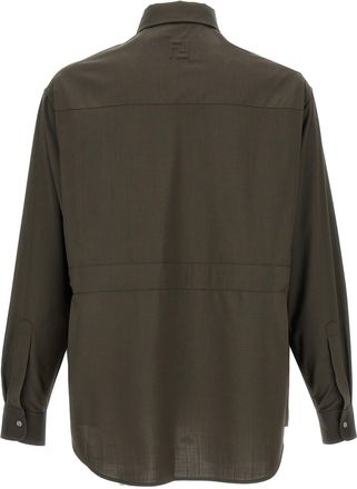Fendi Mens Bicolor Wool Blouse