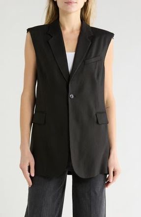 Frame Denim Oversize Vest in Black at Nordstrom Rack, Size Medium