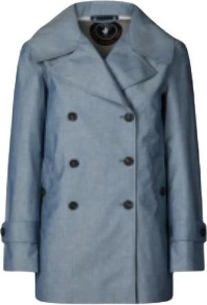 Save The Duck Sela Regenjas - Dames - Mantel - Blauw - M - Katoen - Jassen