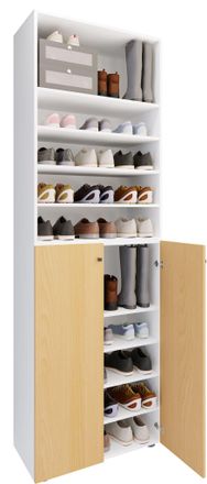ebuy24 Ebuy24 - Vcm Xl Wood Gran Gabinete De Zapatos Estante De Zapatos Botas Grandes Muebles De Tablero Lona 10 Compartimentos (blanco / Haya)