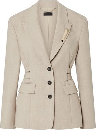 Liu Jo M&eacute;lange Blazer - Dames - Blazers - Beige - S - Leer - Jassen