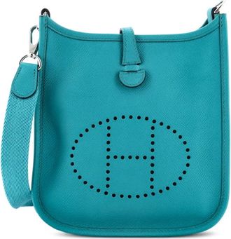 Herm&egrave;s Borsa a tracolla Evelyne Bag Gen III Epsom TPM - Blu