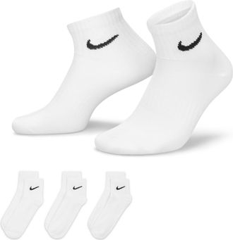 Nike Everyday Lightweight Mid Tops Training Socks Unisex White SX7677-100