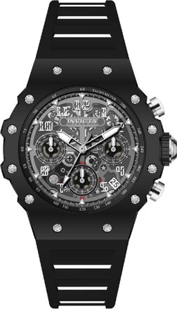 Invicta Racing 69615 Dameshorloge - Quartz Uurwerk - Acryl met Zilveren Wijzerplaat - 40 mm