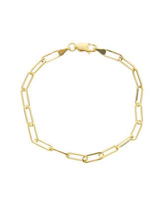 Italian Gold, Inc 14K 3.2Mm Polished Paperclip Chain Bracelet