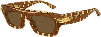 Bottega Veneta Zonnebrillen - unisex - Zonnebrillen - Bruin - 50 MM - Nylon - Accessoires