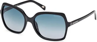 Skechers SE6293 Polarized 01D Womens Sunglasses Black Size 59