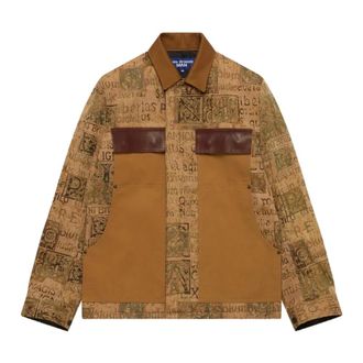 Junya Watanabe Wqj041 Panelled Jacket - Heren - Jassen - Beige - Maat: L Katoen