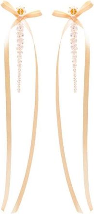 Simone Rocha Roze Kristal Vlinder Oorbellen - Dames - Oorbellen - Roze - ONE Size - Accessoires