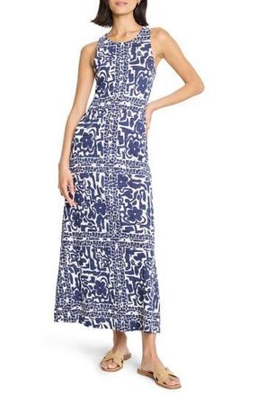 Nic+Zoe Floret Blues Sleeveless Maxi Dress in Indigo Multi at Nordstrom Rack, Size X-Small