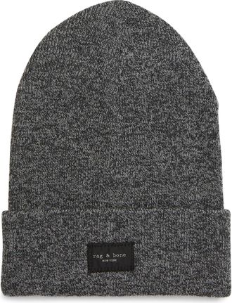Rag & Bone Womens Merino Wool Addison Beanie Hat Grey Multi, Grey Multi, One Size