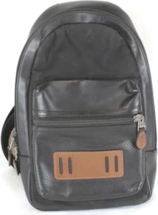 Coach Pre-owned Cross Body Bags, male, Black, Size: ONE SIZE Pre-owned Leather crossbody-bags