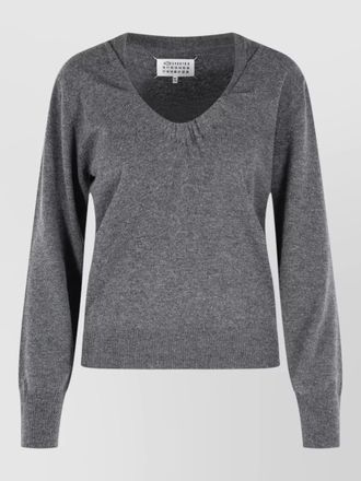 Maison Margiela twist virgin wool v neck sweater