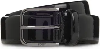 BOSS Smooth patent leather belt for formalwear