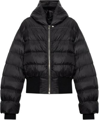 Rick Owens Donsjack met capuchon - Heren - Gewatteerde jassen - Zwart - 4XL - Wol - Jassen