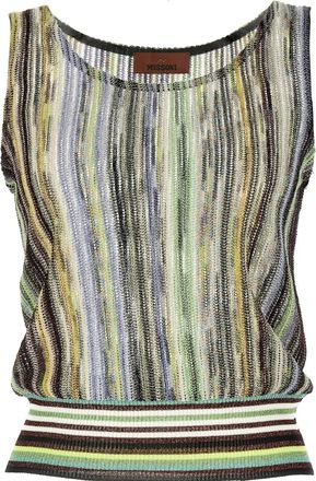 Missoni Top lam&eacute; a righe - Verde
