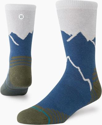 Stance Mens Stance Peaking Hike Crew Walking Socks - Navy - Size: 9.5/13/12.5/12/11.5/11/9/16/15.5/15/14.5/14/13.5/10.5/10