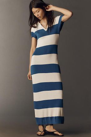 Rowing Blazers Striped Polo Maxi Dress