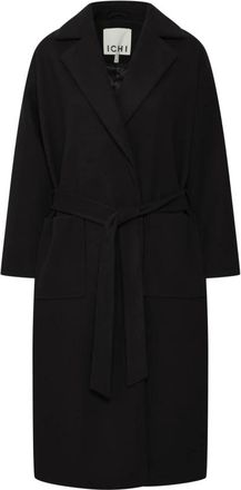 Ichi Ihjannet JA2 Abrigo con Cintur&oacute;n - Coats - Mujer - Negro - XL