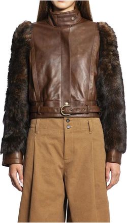 Chloé Jassen, Dames, Bruin, S, Vintage Lambskin Shearling Jacket