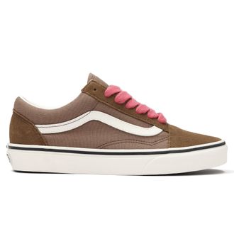 Vans Sneaker VANS Old Skool, Damen, Gr. 36,5, braun, pink, Leder, Textil, Schuhe Sneaker
